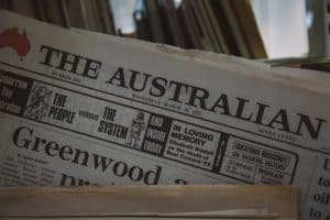 Titelseite der Zeitung 'The Australian'
